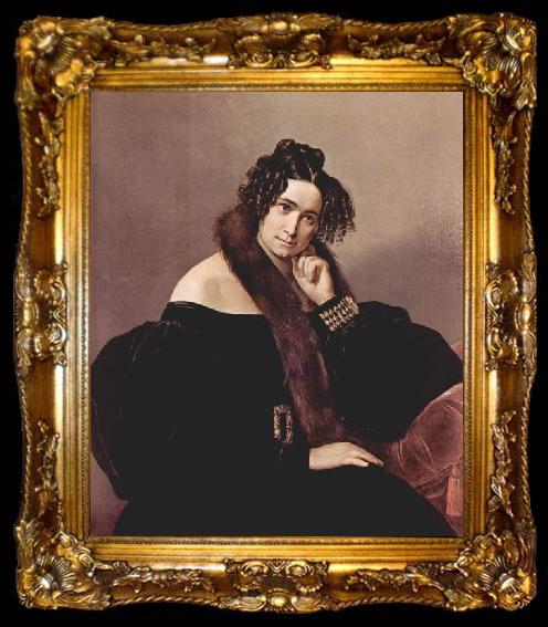 framed  Francesco Hayez Portrat der Felicina Caglio Perego di Cremnago, ta009-2